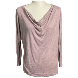 Rachel Zoe Women's Purple Drape Neck Batwing Sleeves Blouse Size L